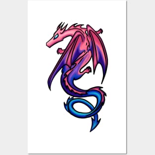 Bisexuality LGBT Pride Dragon Posters and Art